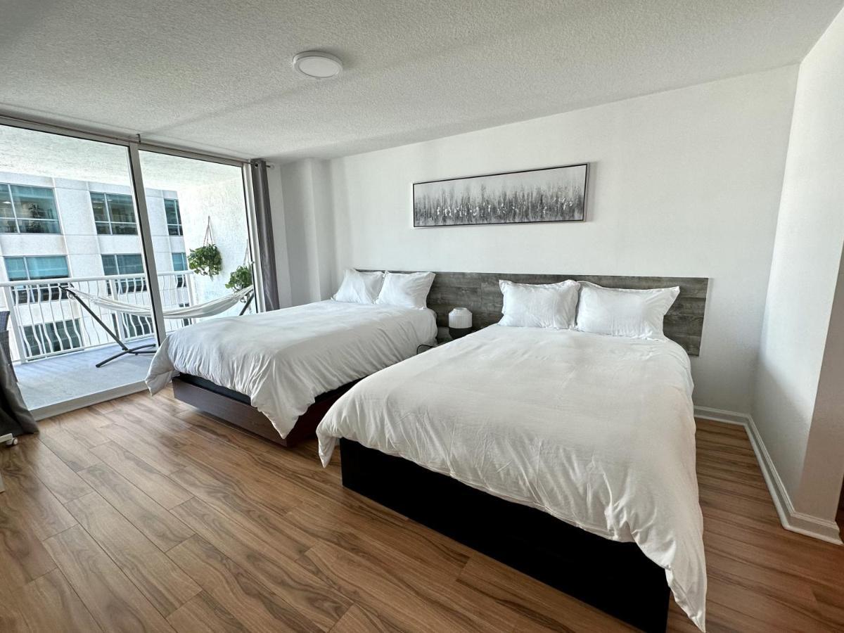 City & Sea View+Free Parking Modern Condo Miami Buitenkant foto